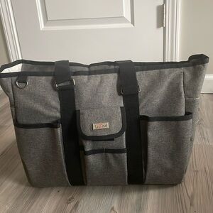 Very spacious, large, gray LoDrid tote bag with many pockets!